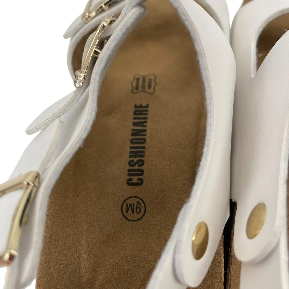 CUSHIONAIRE Lulu Cork footbed Sandal White Size 9 New without Box! - Image 7