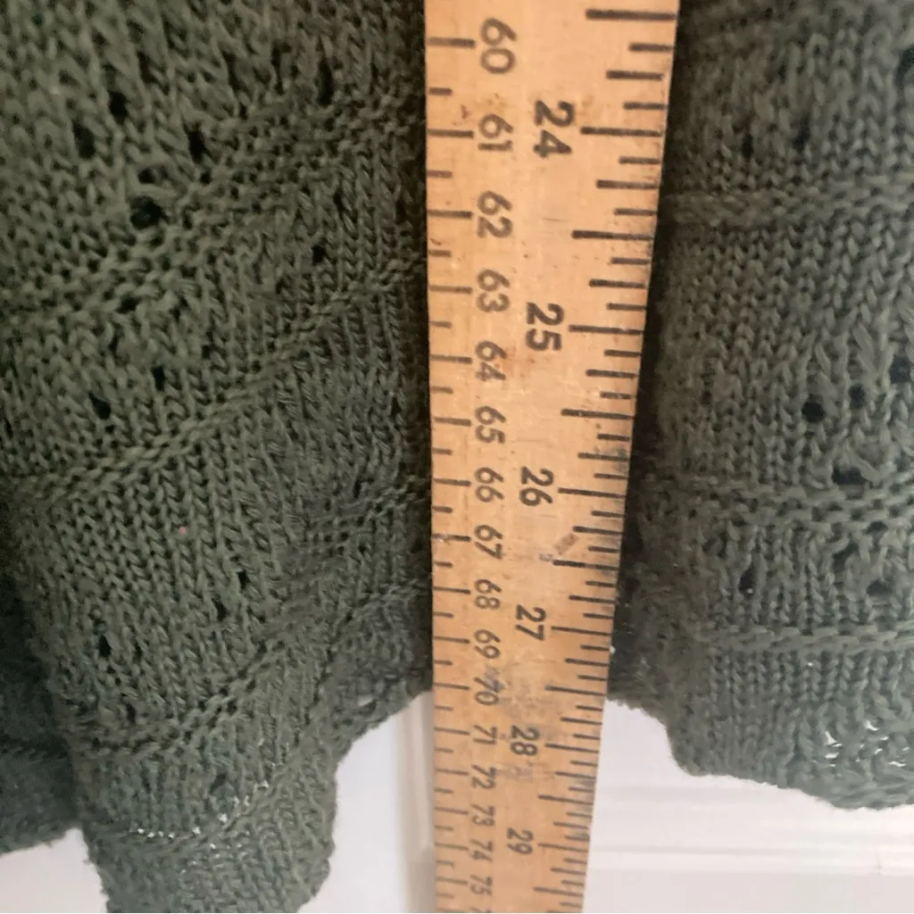 Vintage Faded Glory Womens Knit Sweater L Hunter Green Light Weight 100% Acrylic - Image 8