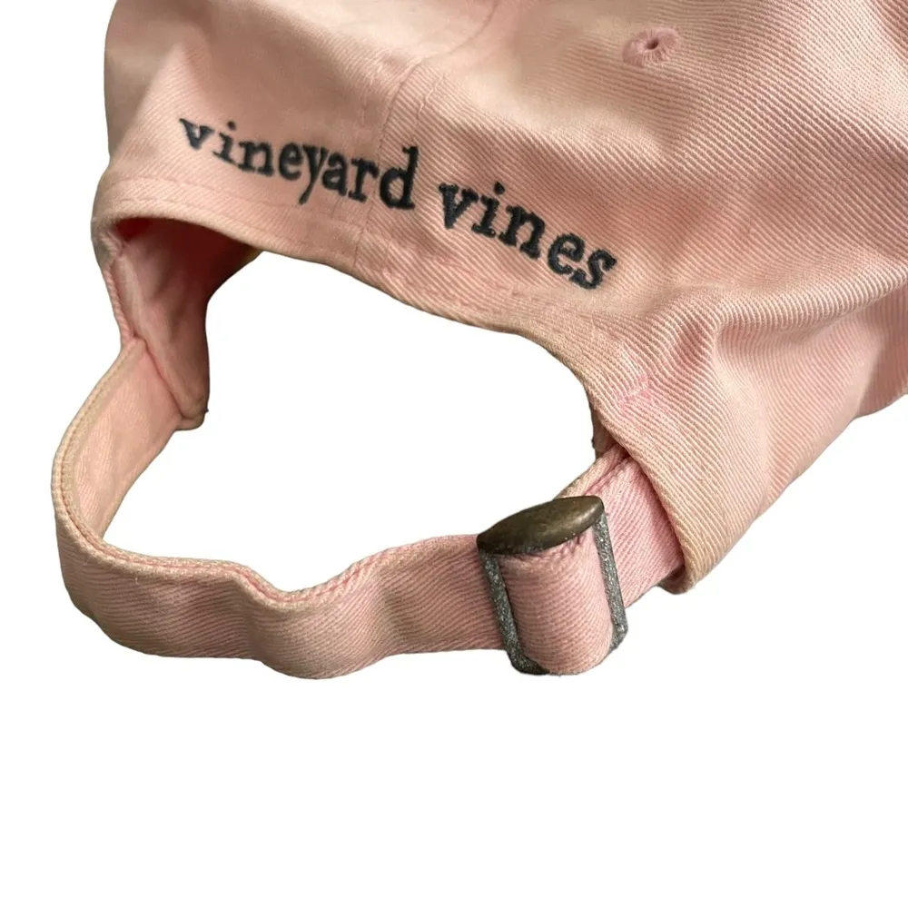 Vineyard Vines Pink Navy Embroidered Whale Baseball Hat - Image 4