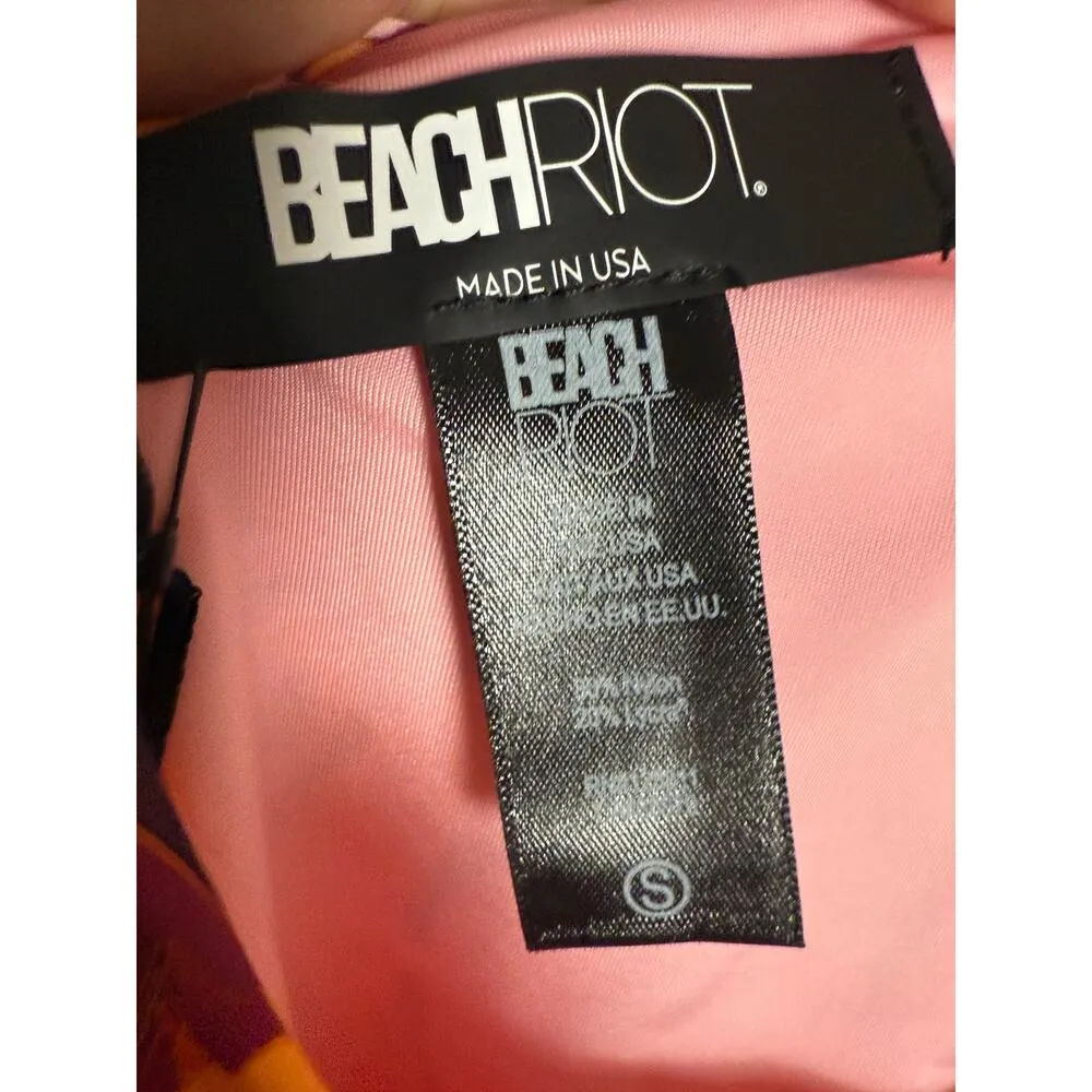 Beach Riot Kirsten 70s Geo Print Cut Out O-Ring One Piece Swimsuit Size Small - Image 9