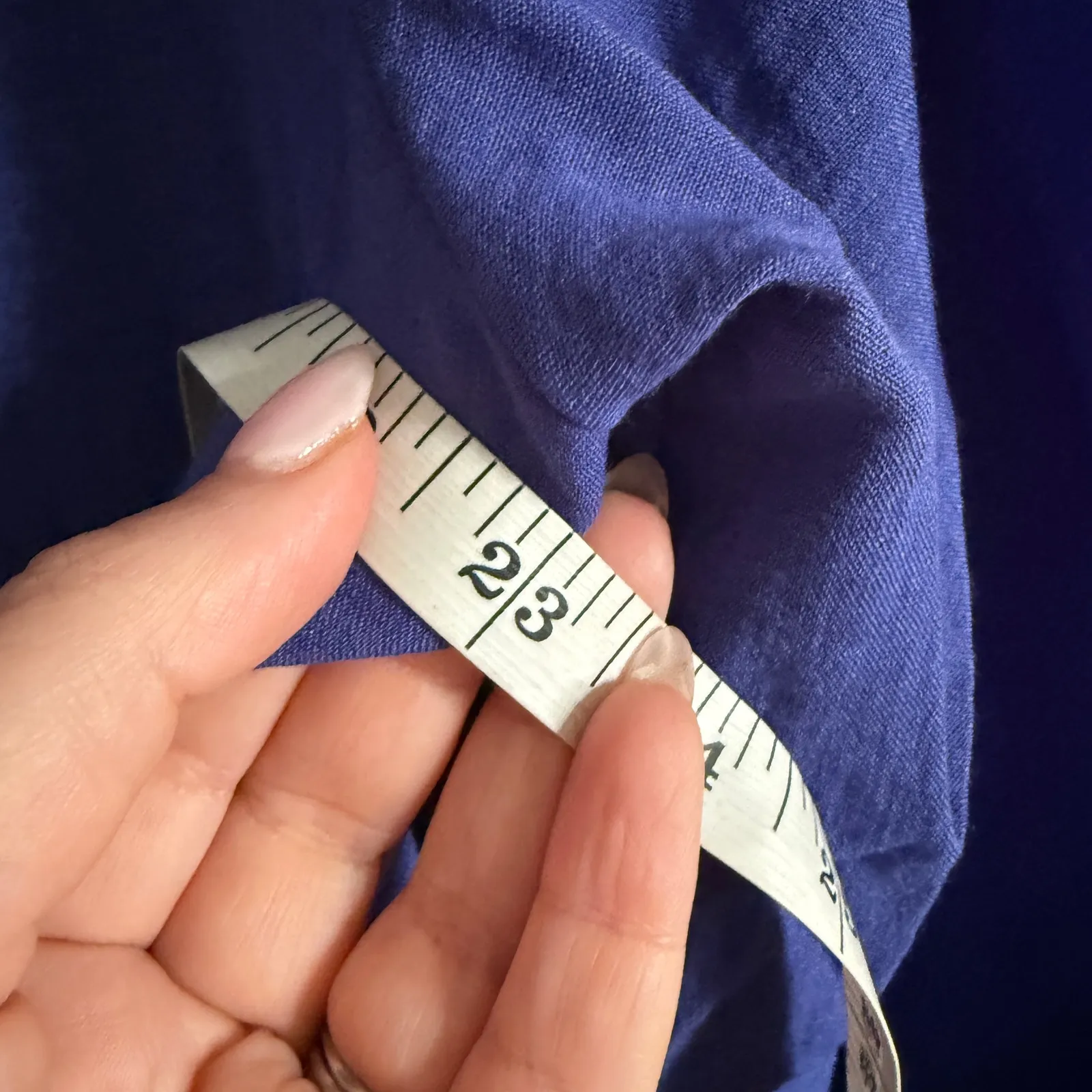 ALI MILES | Royal Purple / Blue Art to Wear Artsy Trapeze Shirt | Extra Large Size XL - Image 5