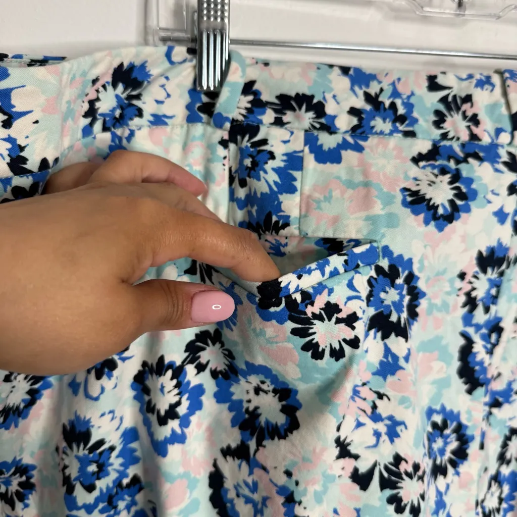 Talbots Floral Shorts Multicolor Blue White Pink Teal 10” Inseam‎ Size 20W - Image 4