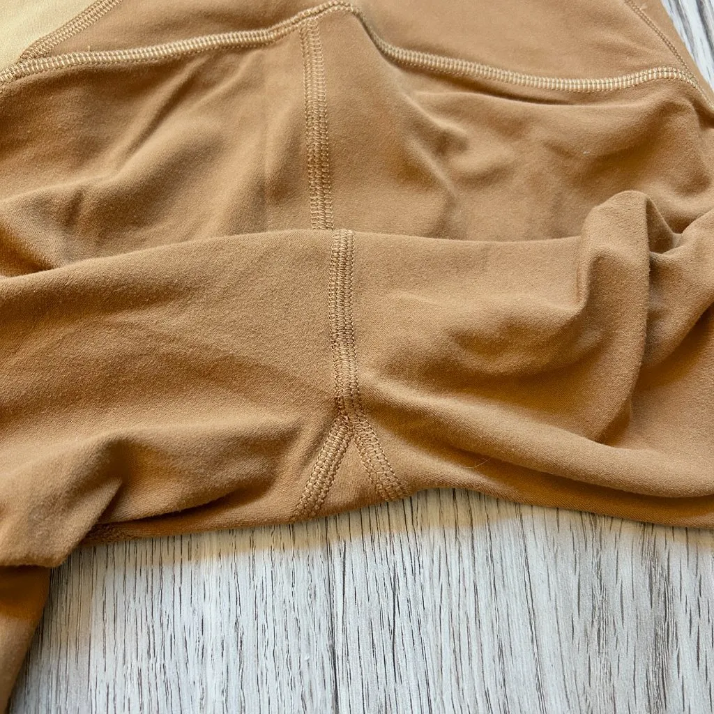 Lululemon Nulu Colour Block High-Rise Tight 25" Copper Brown/Bold Beige Size 2 - Image 6
