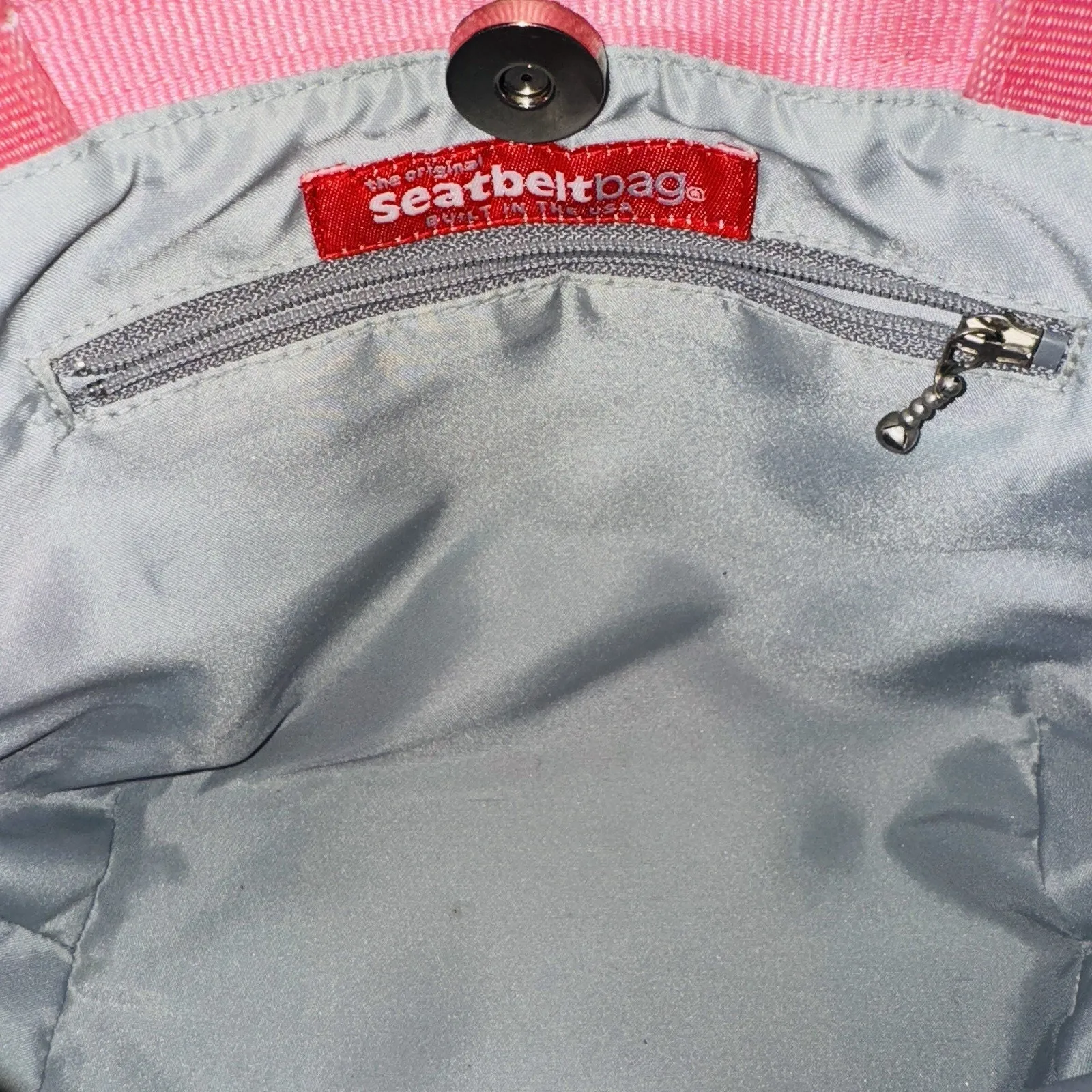 Bubblegum Pink The Original Seatbelt Bag Small Tote Bag Handbag 10"x8"x4" Kawaii - Image 7