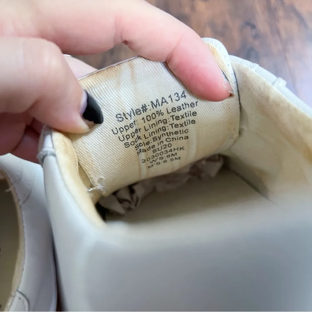 Madewell • Sidewalk Low-Top Sneakers in Leather white cream lace up - Image 6