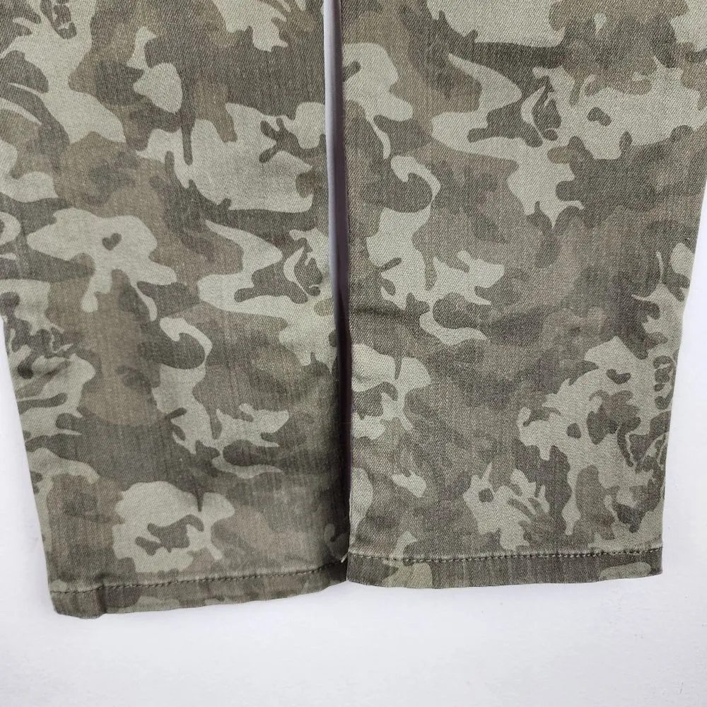 Kenneth Cole Reaction Camo Skinny Jeans Olive Green Army Green Size 27 - Image 11