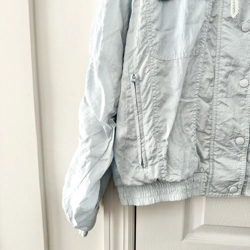 Ellesse Vintage Light Shimmery Blue Diamond Stitched Windbreaker Jacket Meidum Size M - Image 4