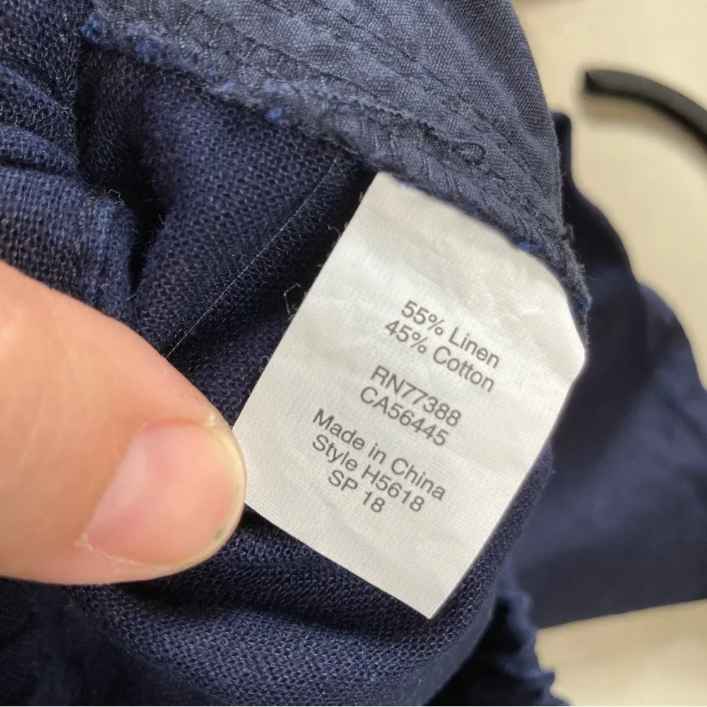 J. Crew factory linen Blend shorts size small Blue - Image 5