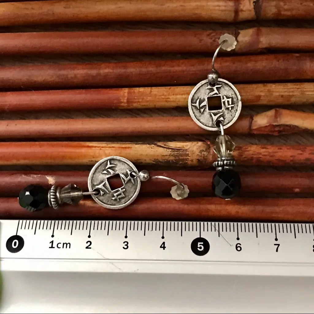 Chico's Chico’s Silver Tone & Glass Bead Earrings - Image 4