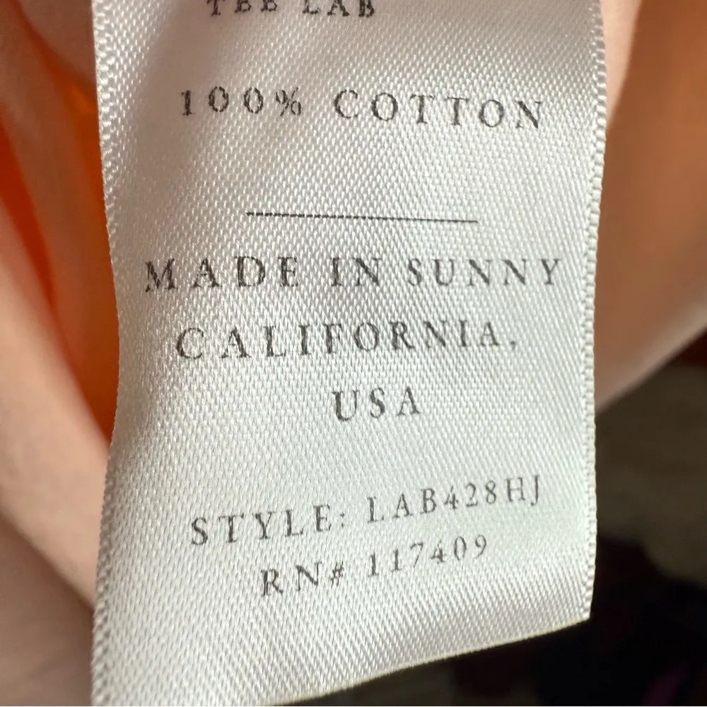 Frank & Eileen Womens Size Large Lauren Peach Color Mini Dress Classic Staple - Image 6