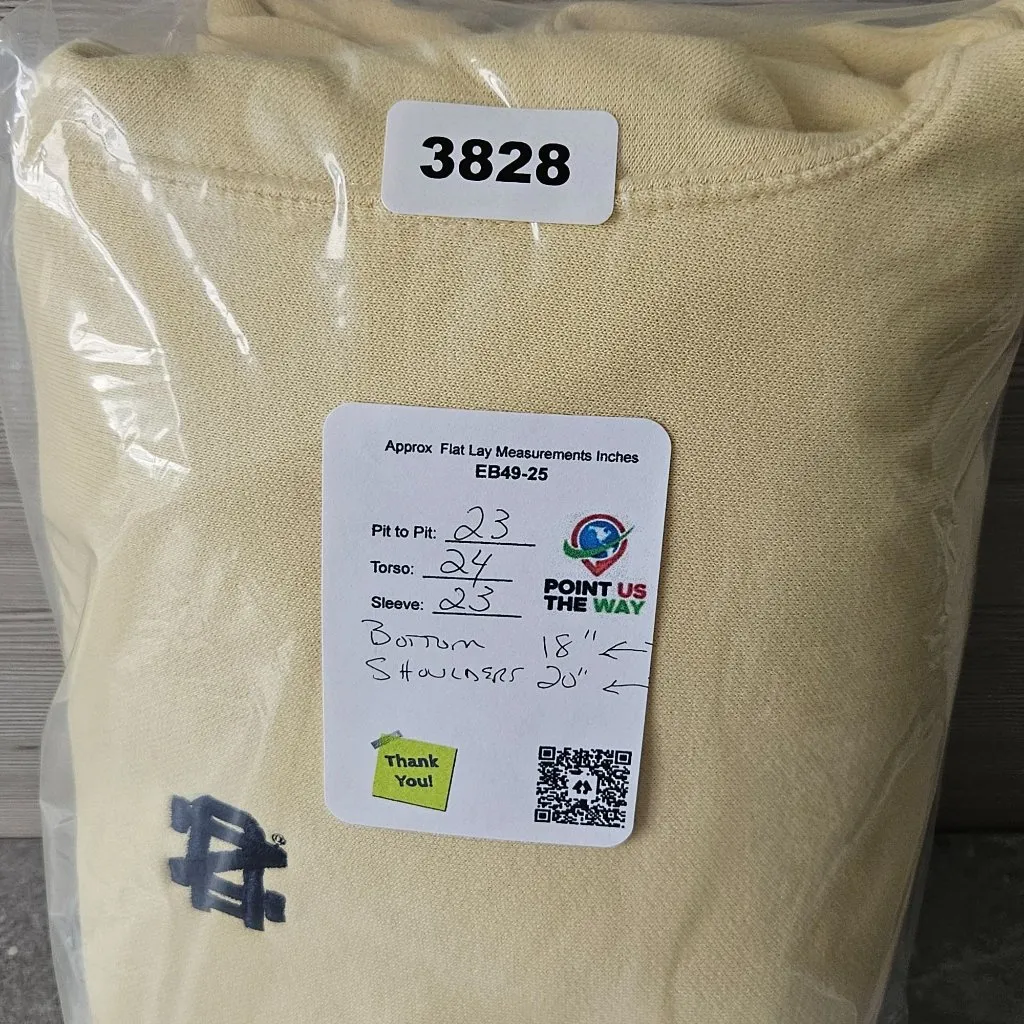 Notre Dame Vintage Sweatshirt Womens Butter Yellow Crewneck Size L Pullover - Image 10