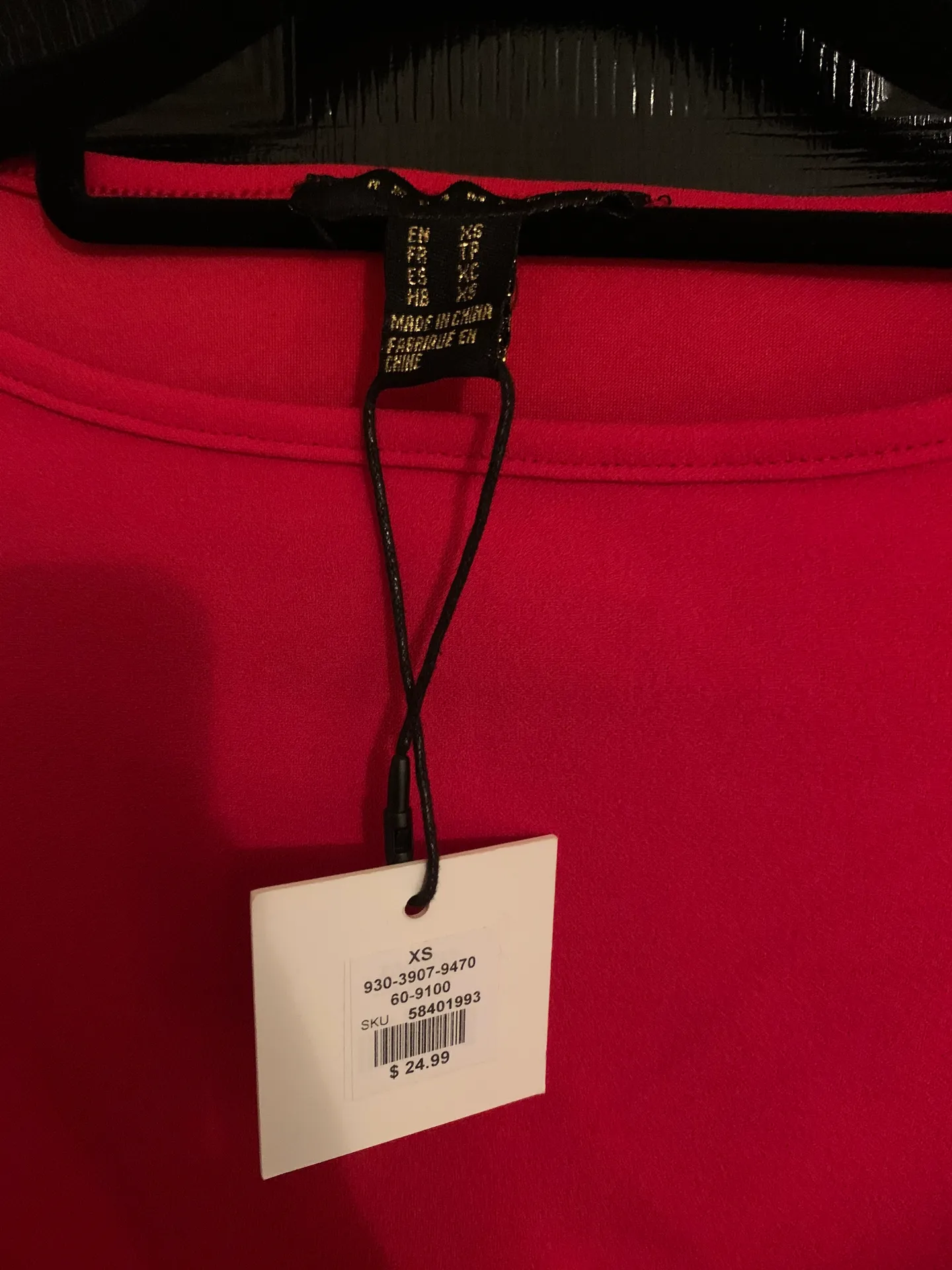 Revamped Red Mini Dress Size XS - Image 3