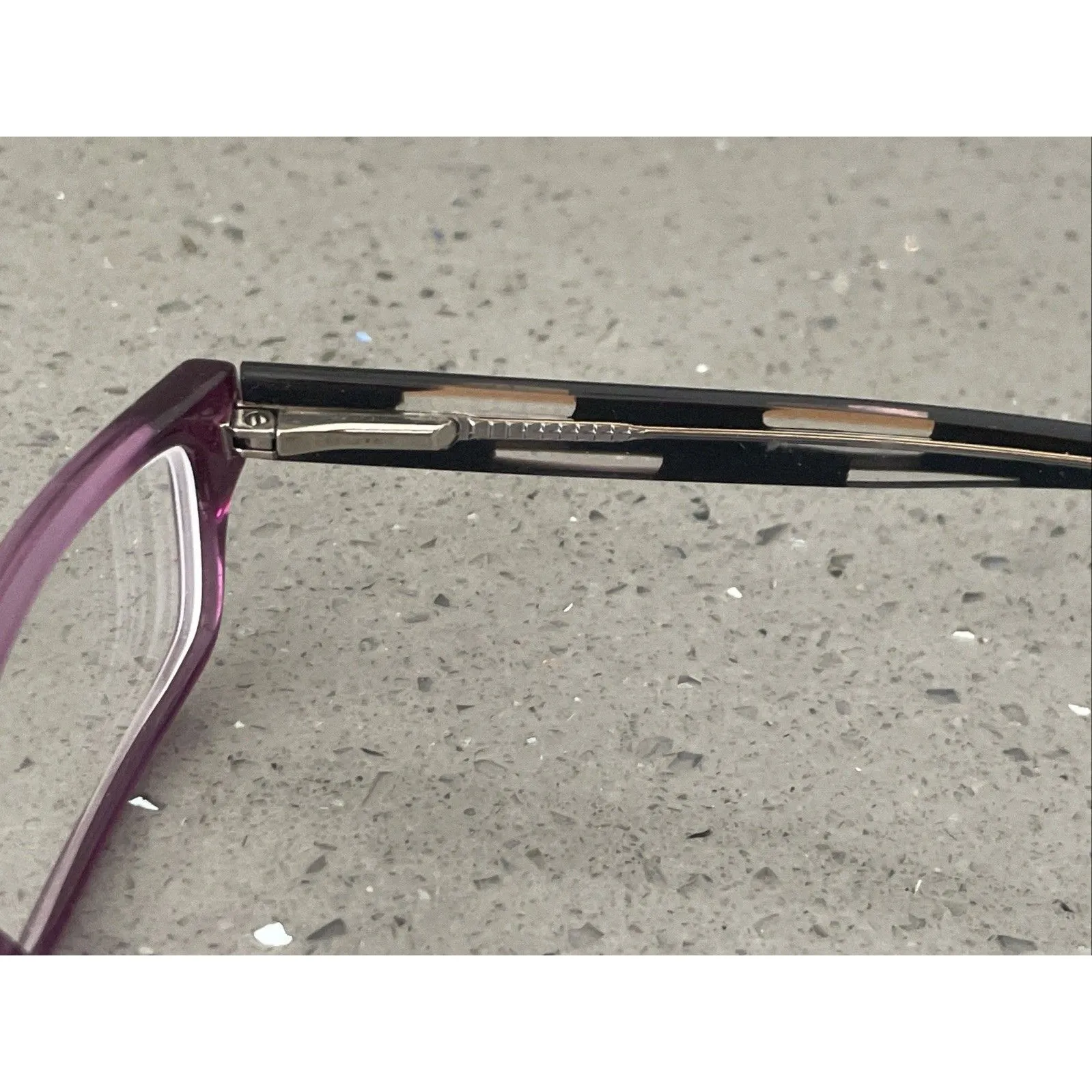 AZC220 COL 80 purple Eyeglasses Frames ONLY Rectangle Full Rim 49 - Image 4