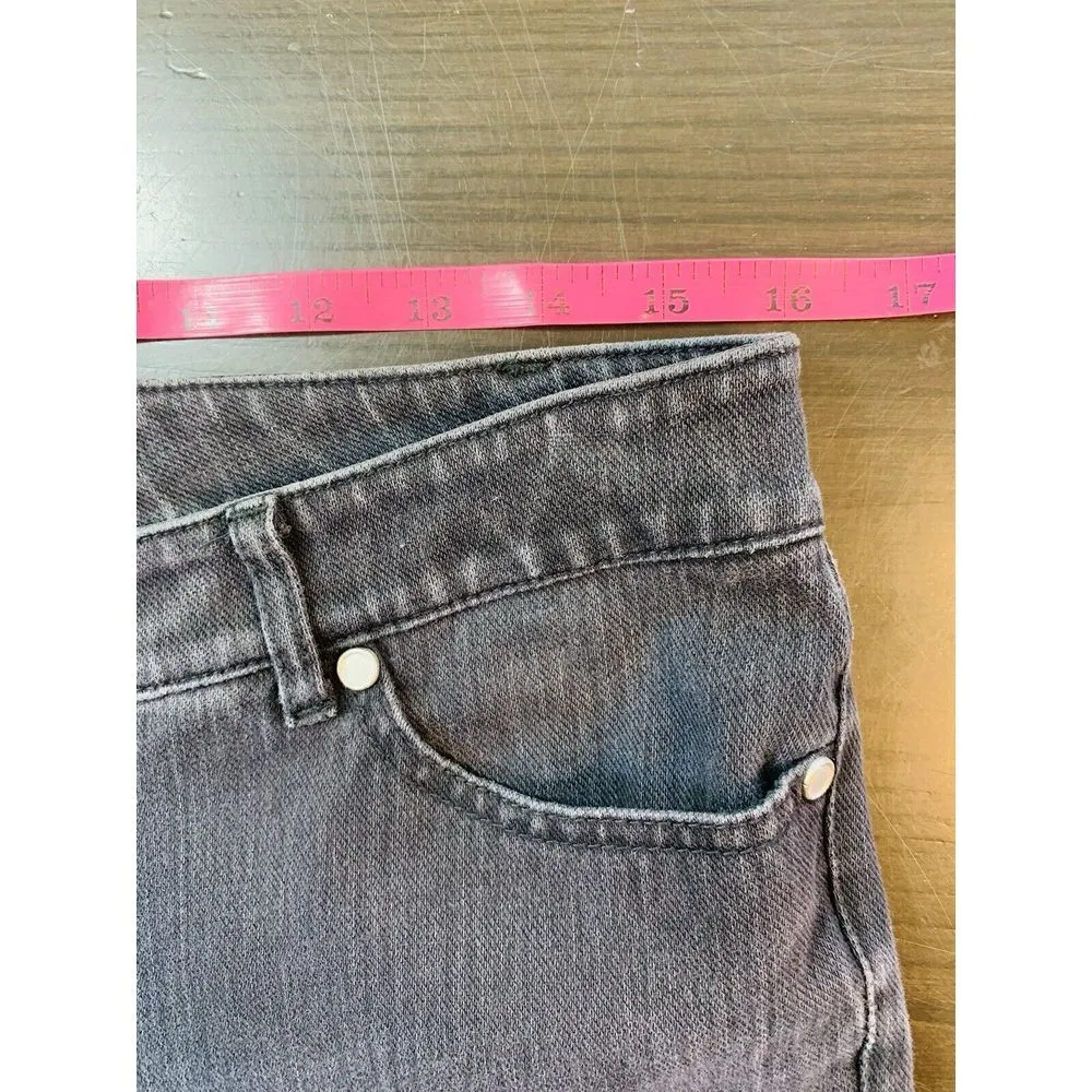 J McLaughlin Jeans Womens 10 Minimalist Close Staples Preppy Stretch Black Denim - Image 8