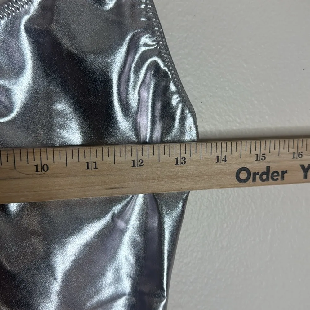 SKIMS Metallic nickel cycle Bodysuit size medium - Image 7