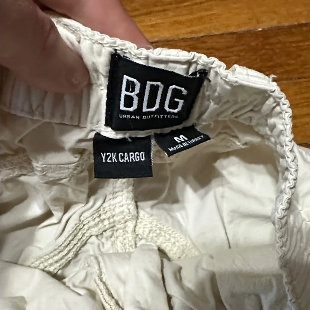 Urban Outfitters BDG Cream Y2K Cargo Pants, Medium - Image 2
