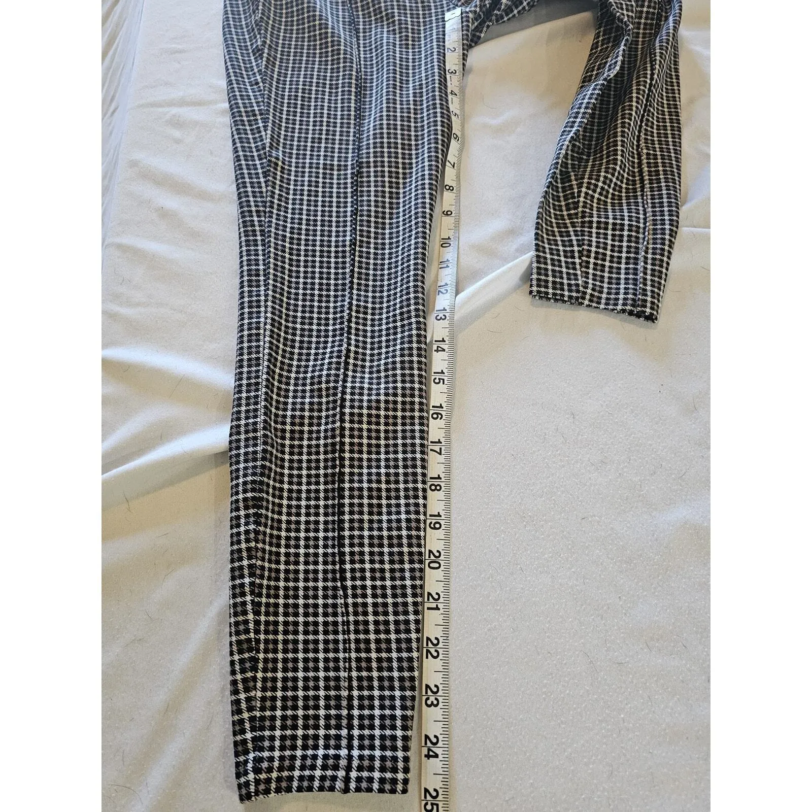 Old Navy Stevie High Rise Pants Women Sz Sm Checkered Dark Academia Work‎ Style - Image 6