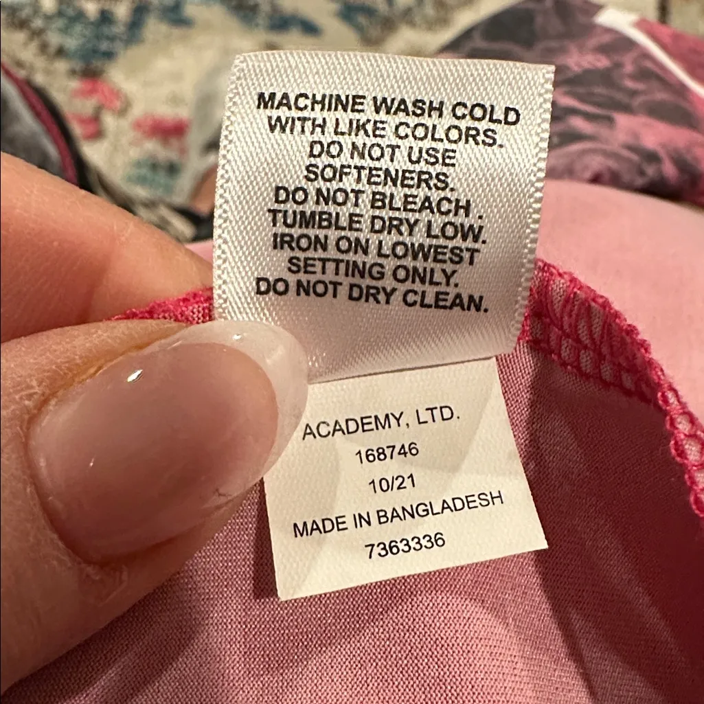 Magellan Outdoors Pink Gray Fish Gear Boyfriend Fit Cooling Long Sleeve Shirt L - Image 9