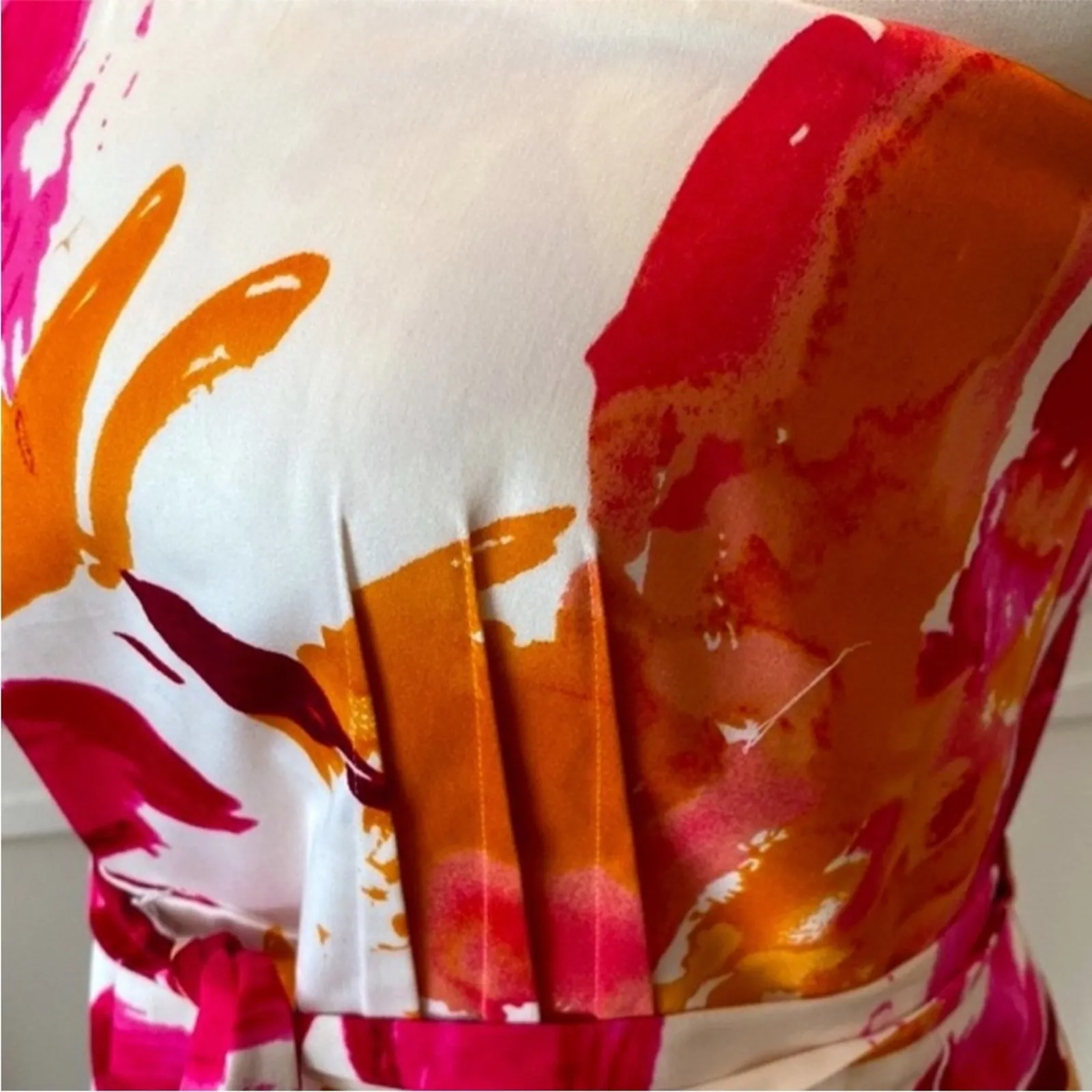 Calvin Klein Cocktail Dress 12 Strapless Boho Y2K Resort Cruise Semi Party - Image 4