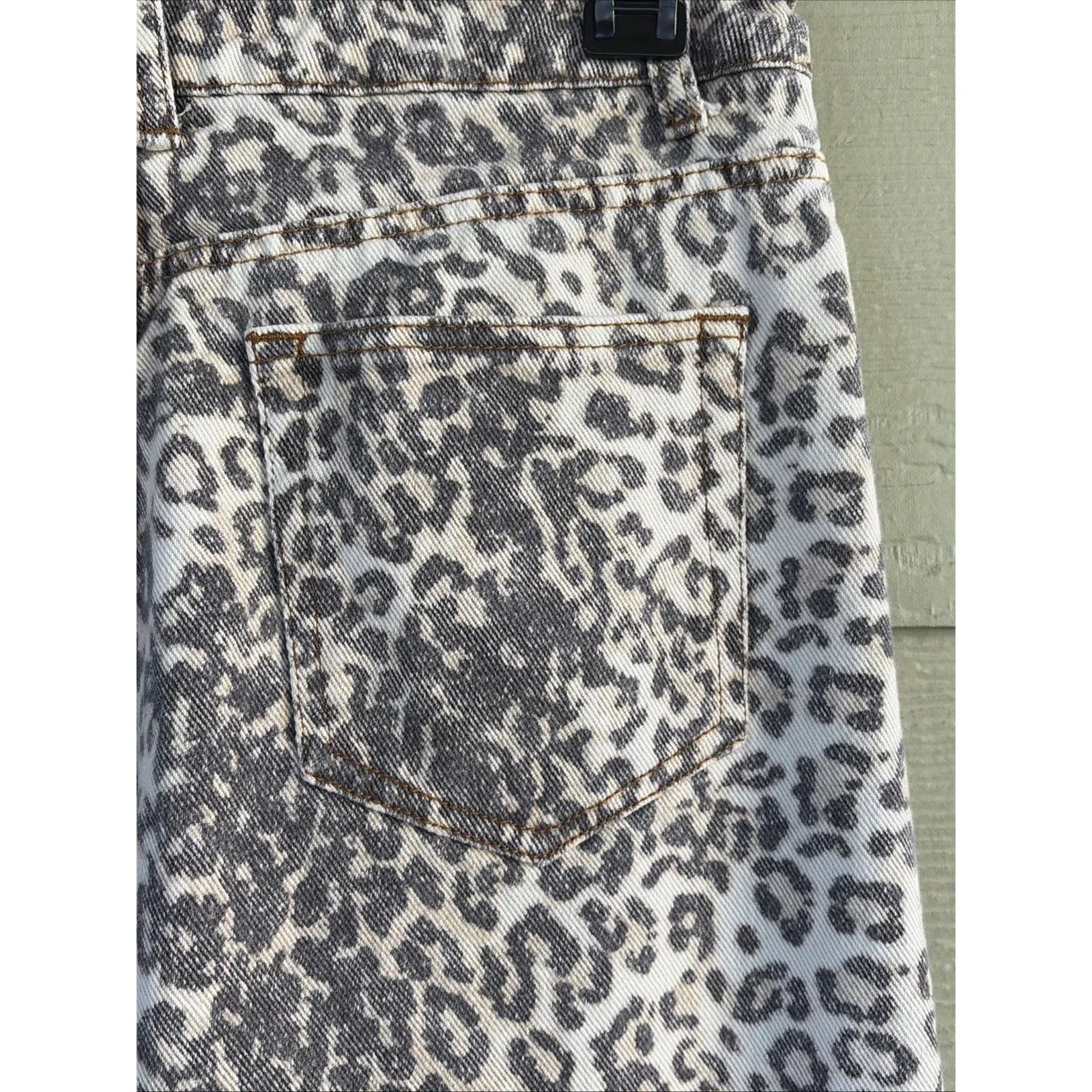 Lioness Leopard Cheetah Animal Print Denim 100% Cotton Jeans Pants Womens XS - Image 13