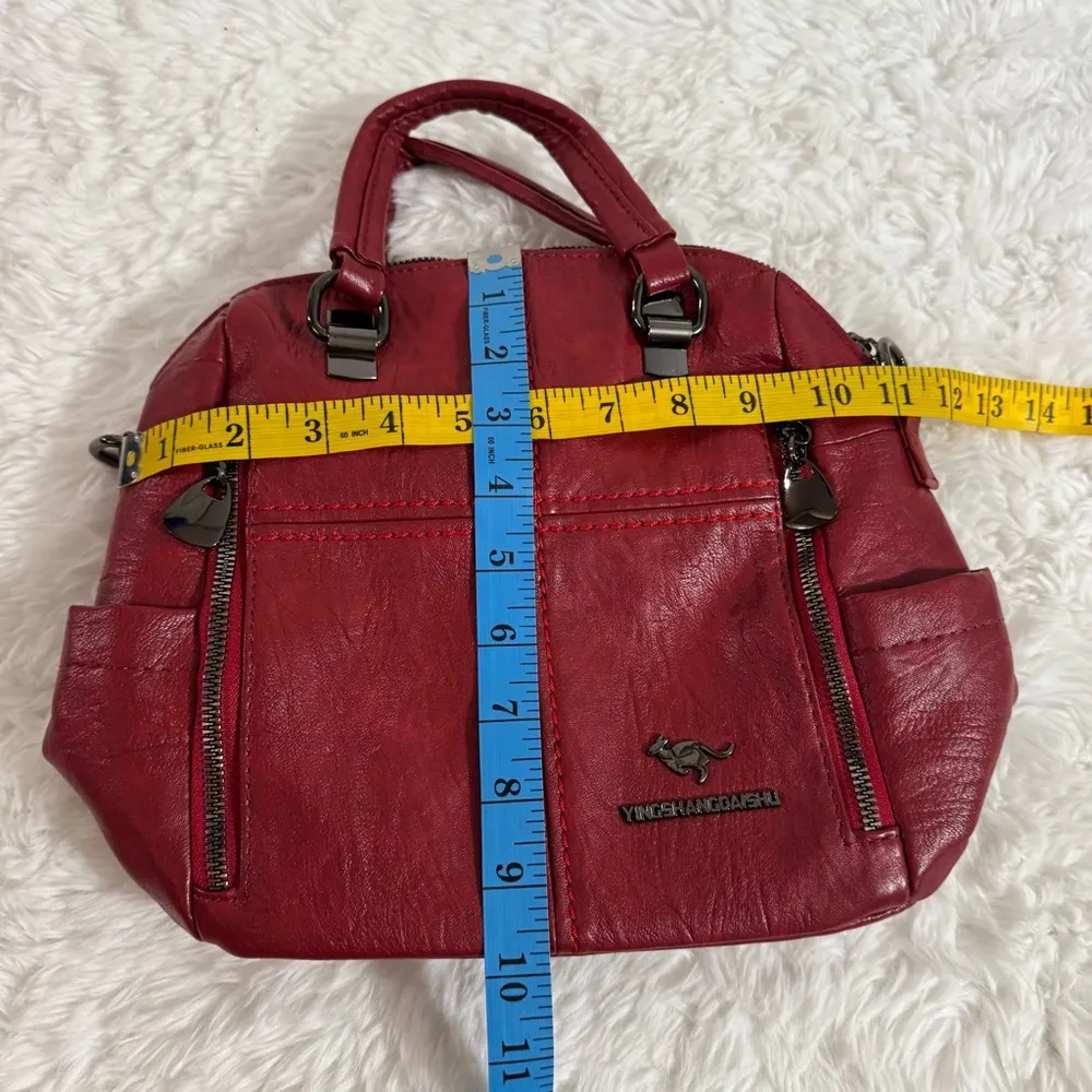 Amazon Red Multifunction Shoulder Bag - Image 8