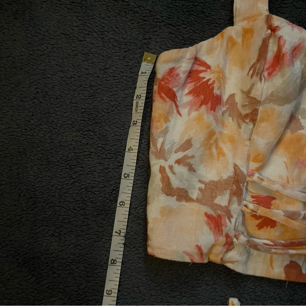 Abercrombie and fitch cream floral corset tank size medium - Image 3