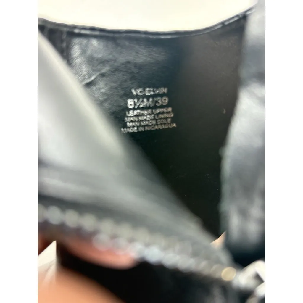 Vince Camuto Booties Womens Size 8.5 Black Leather Modern Quiet Luxury Old Money - Image 14