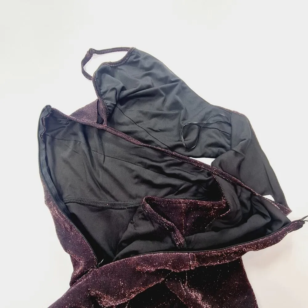 Superdown Tia Cut Out Jumpsuit in Wine Small - Image 13