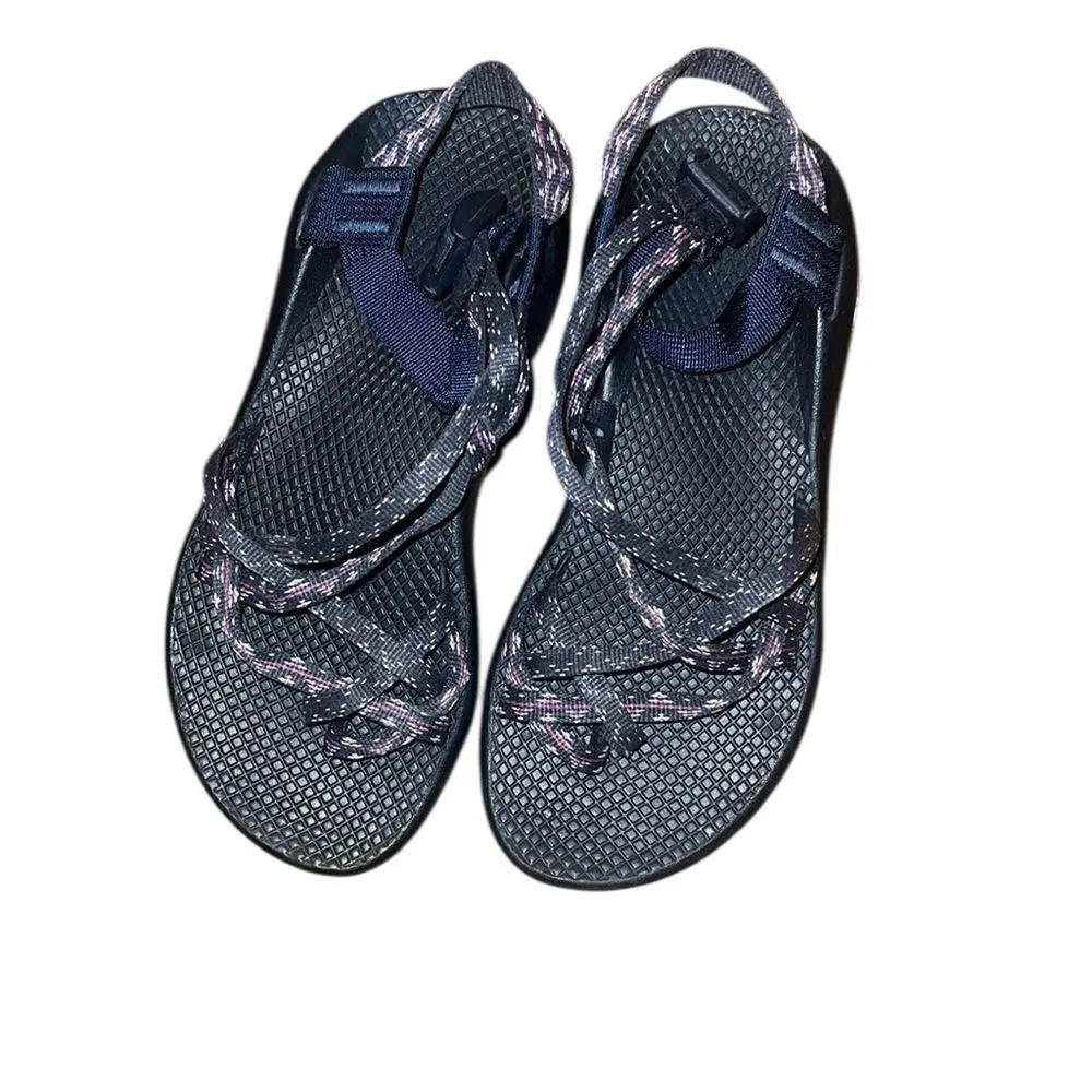 Chaco Blue and Purple Strappy Sandals Size 7 - Image 2