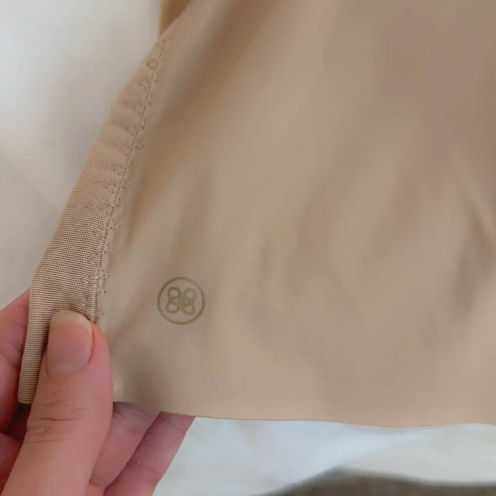 HONEYLOVE Womens Beige SuperPower Mid Thigh Bodysuit Size Small Slimming Shaping Tan - Image 5