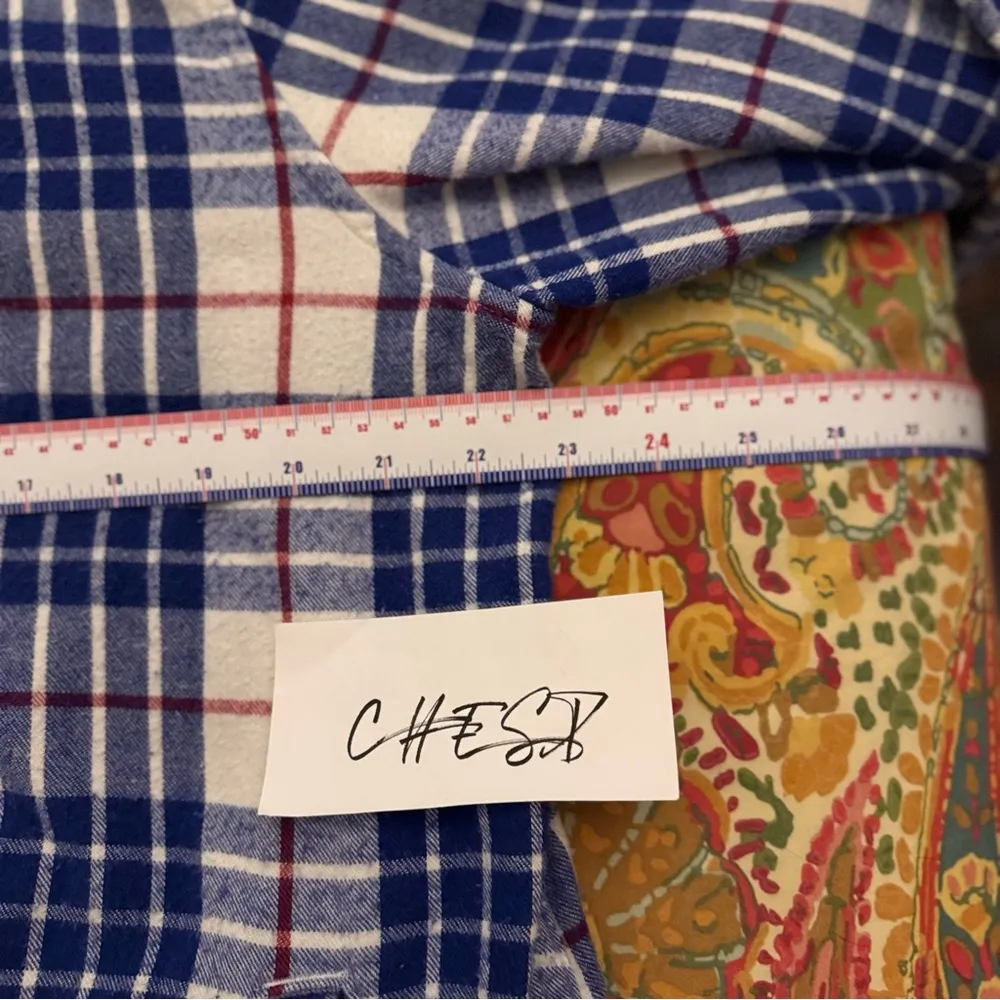 LL Bean full zip flannel jacket Blue Size XL - Image 7