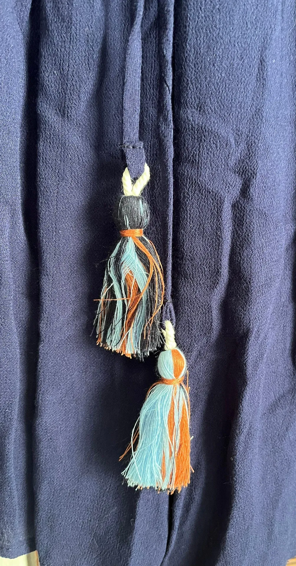 NWT Navy Floral Romper Blue Size L - Image 4