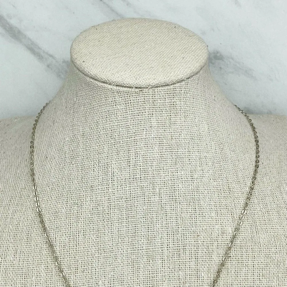 Claire’s Rhinestone Cat Kitten Pendant Charm Silver Tone Chain Link Necklace - Image 5