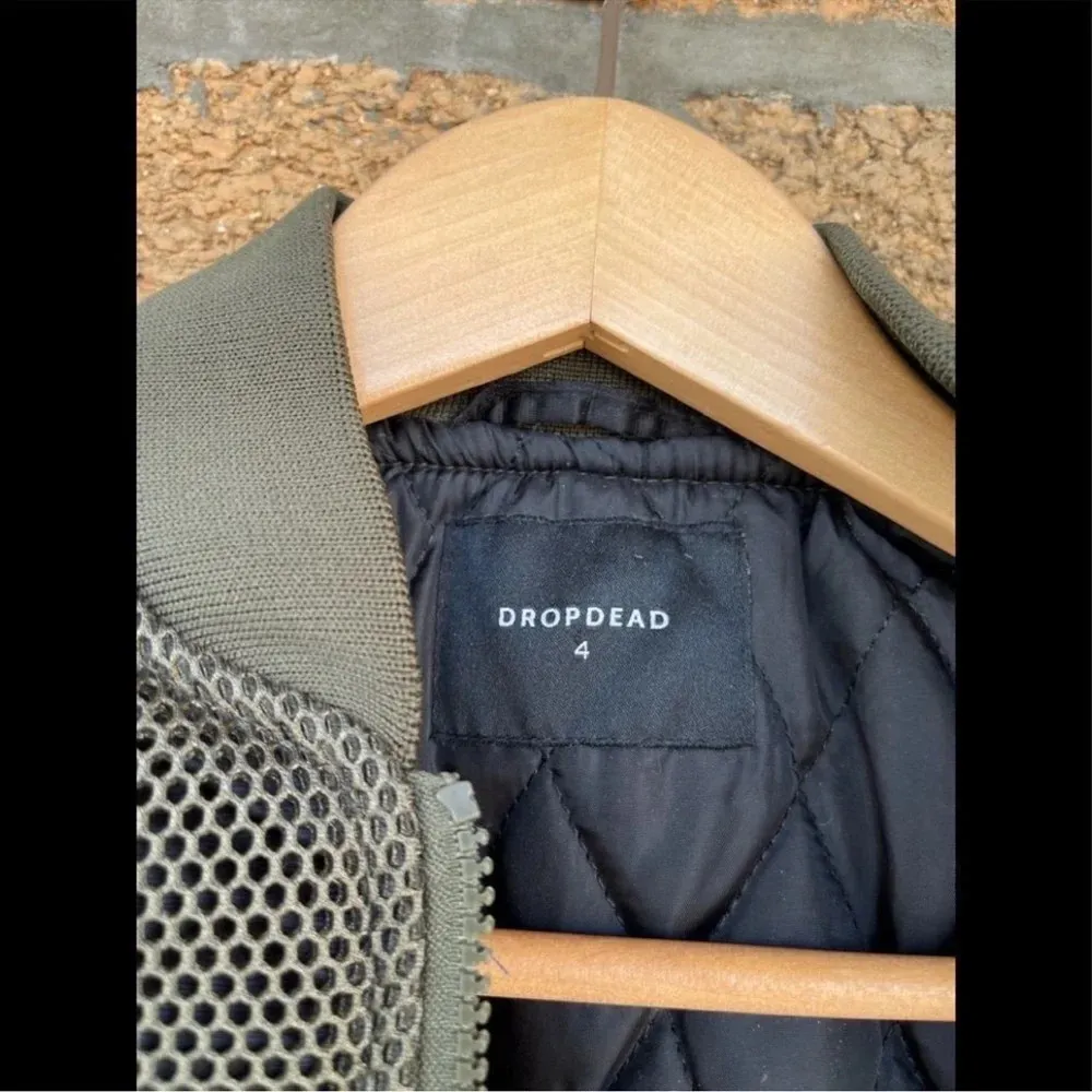 Drop Dead Blasphemy 2.0 green mesh bomber jacket in size XS. - Image 4