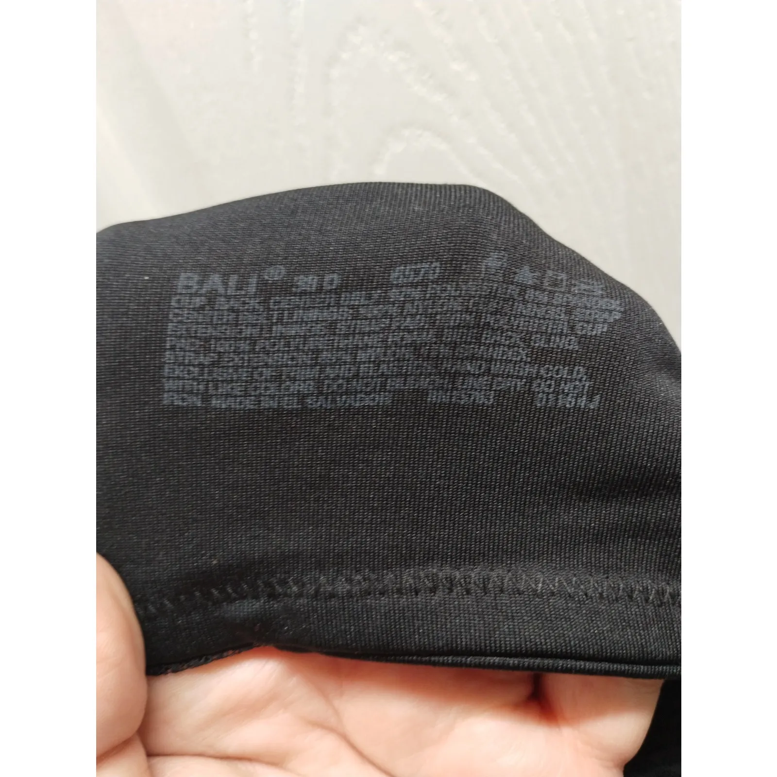 Bali Size 38D Black Cool Comfort Classic Coverage Wirefree Lined Bra 6570 - Image 3