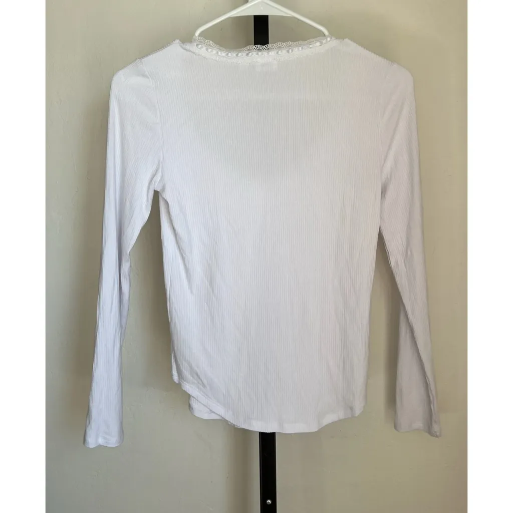 Aritzia Wilfred Booklet Longsleeve Top Small White - Image 3
