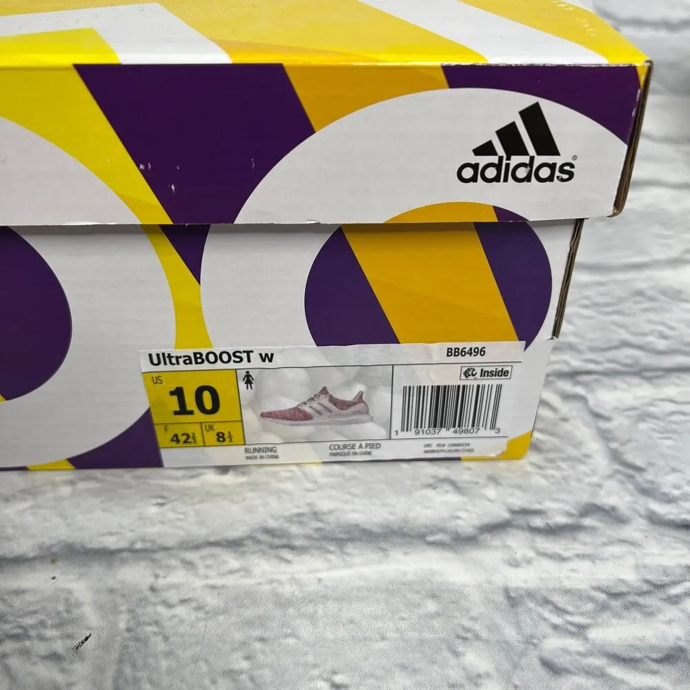 adidas Ultraboost 4.0 Womens Size 10 Pink Static BB6496 Tweed White w Box - Image 8