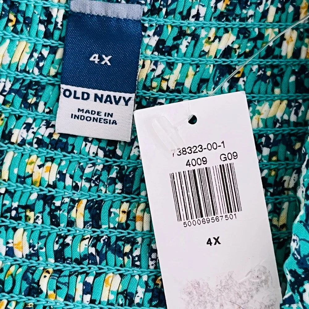 Old Navy Fit & Flare Puff-Sleeve Floral-Print Mini Dress Size 4X NWT $40 - Image 7