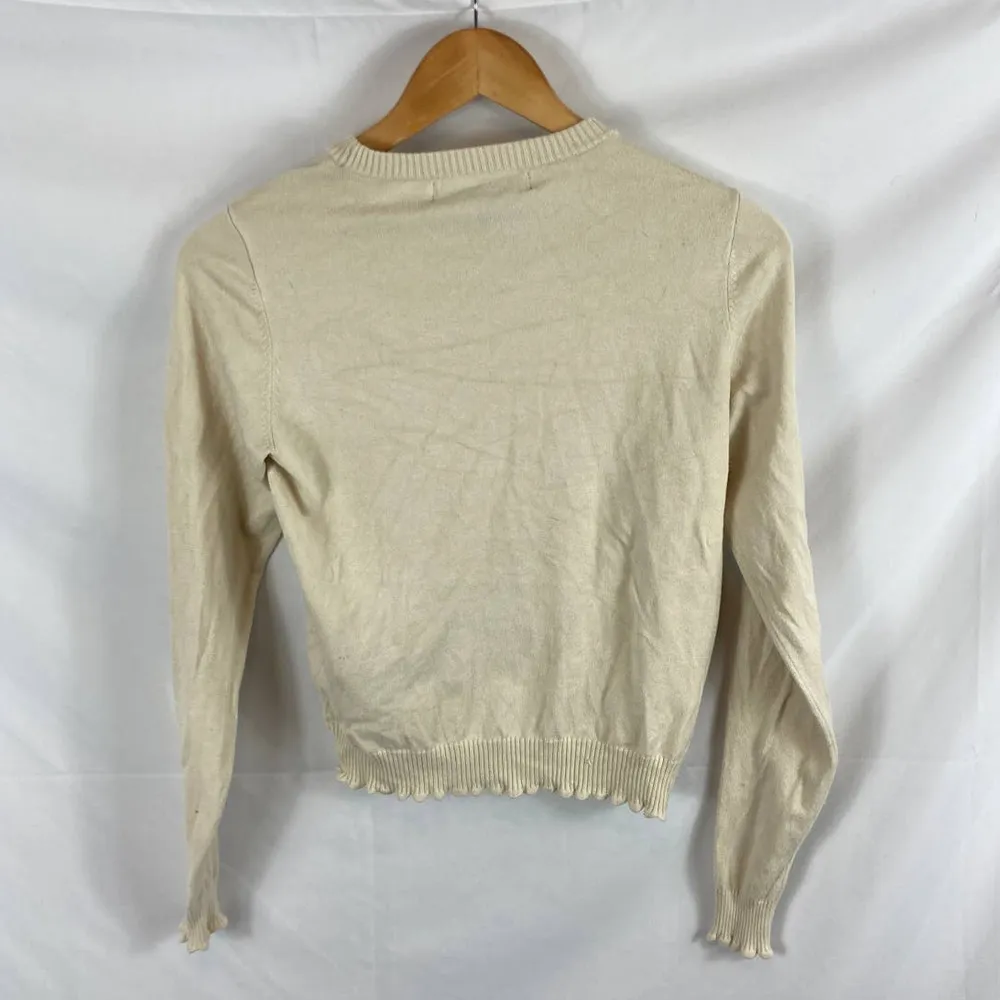 vero moda glory scallop blouse size xs - Image 4