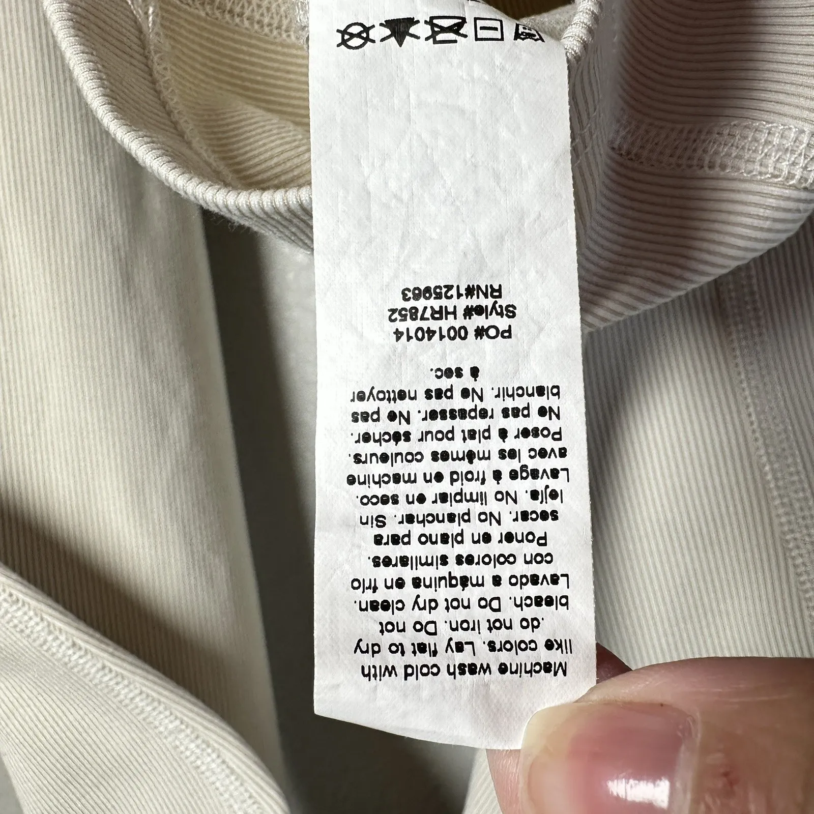 Beyond Yoga Rib Zip Pullover XS Cream Heather Long Sleeve Thumbholes Yoga Top‎ - Image 13