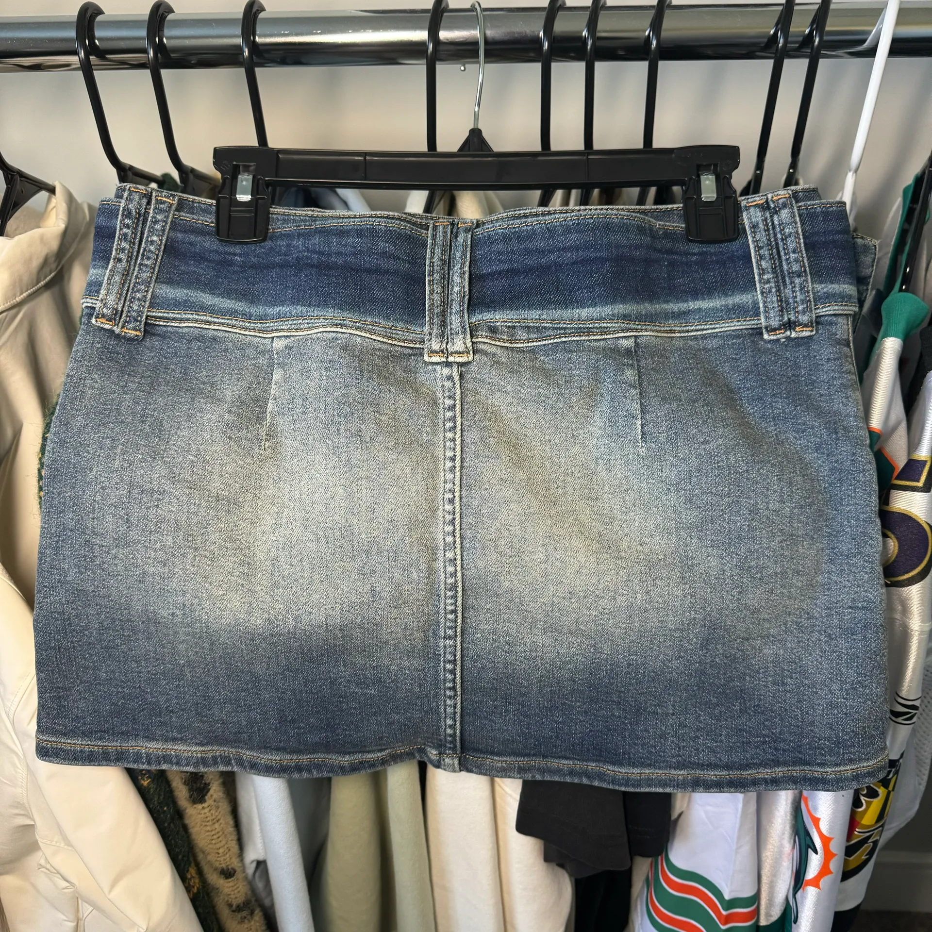 Pilcro Belted Denim Micro Skirt - Image 5