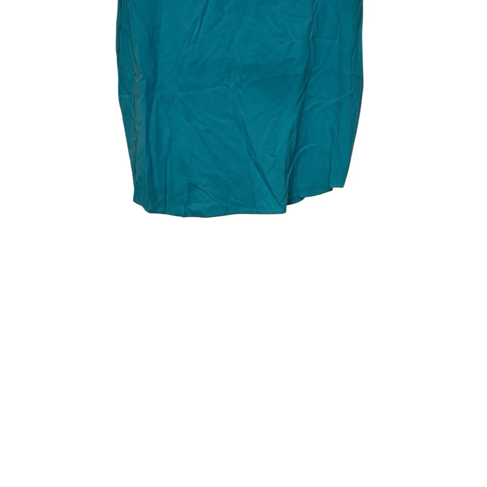 Jams World Women's Tank Top Sleeveless Relaxed Hawaiian Solid Teal Blue Medium - Image 4