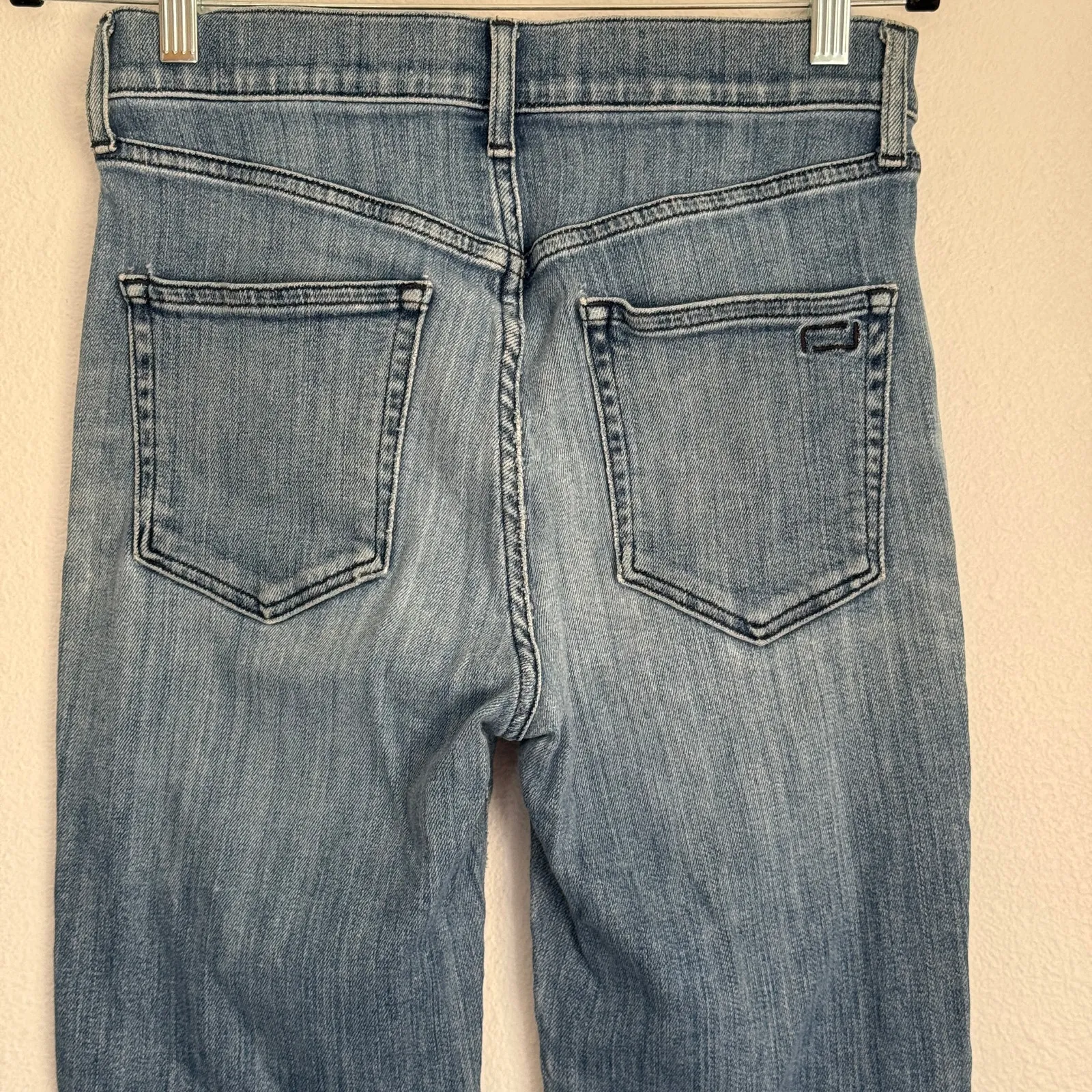 AYR Women's Sz 29 The Bomb Pop Straight Jean Jean in Bomba Light Wash Raw Hem - Image 7