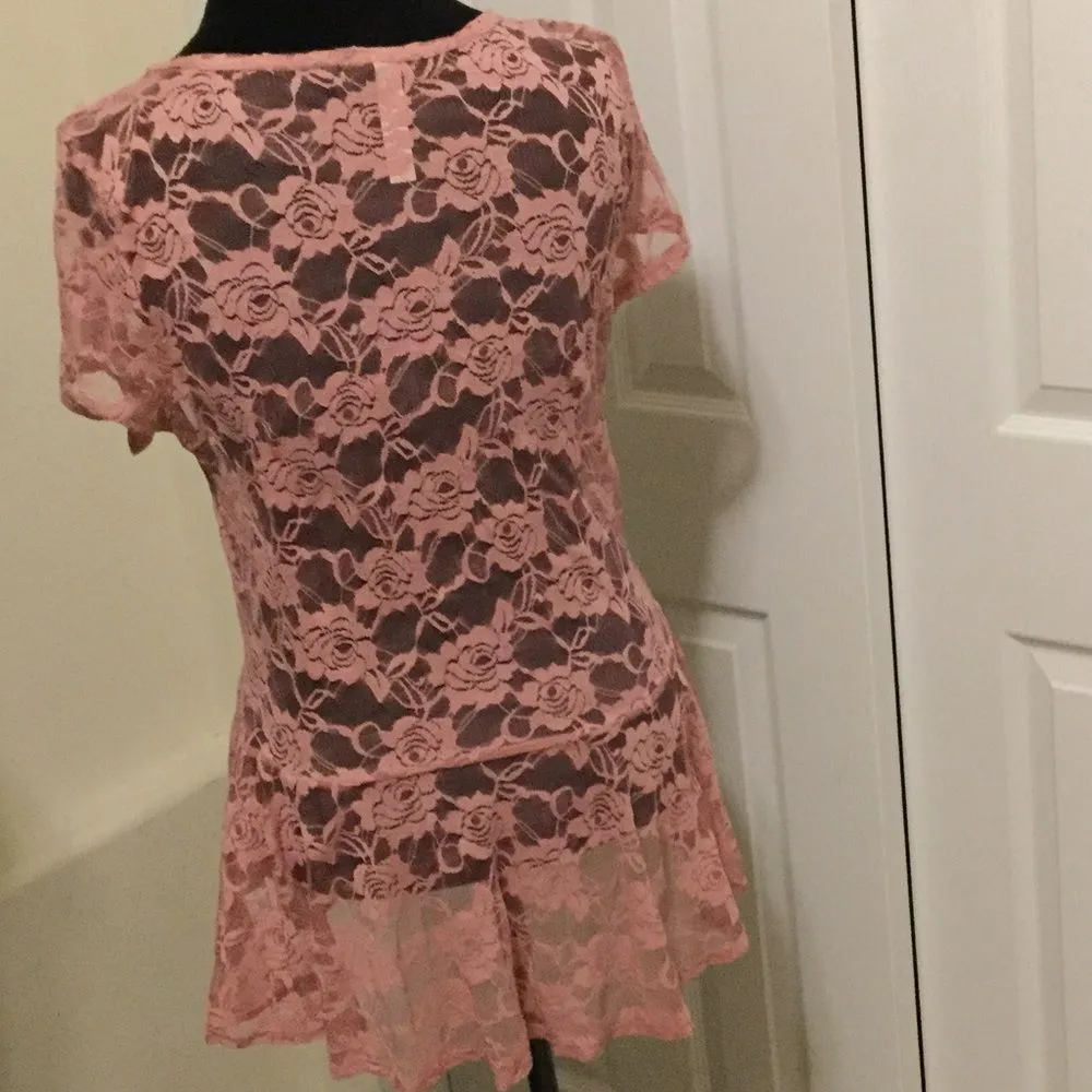 Sheer Lace Roses Top - Image 3