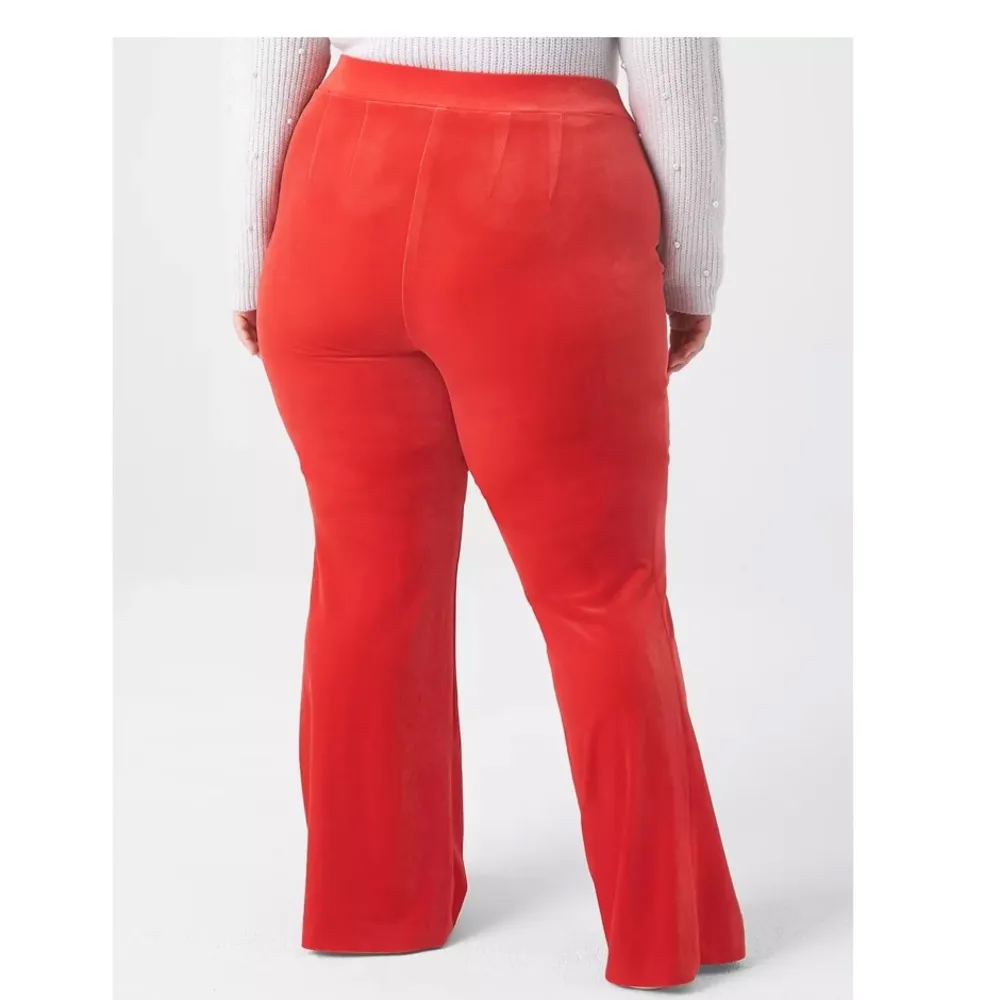 NWT Lane Bryant Velvet Flare Pant In Color - Adrenaline Rush SZ-24 - Image 3
