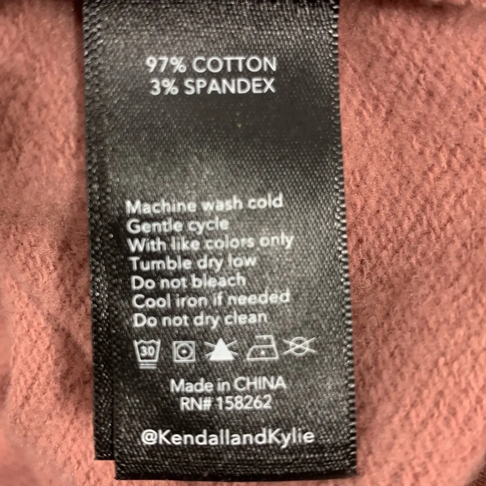 Kendall & Kylie Pink Salt Crew Neck Back Cut Out Sweatshirt Size XXS - Image 8