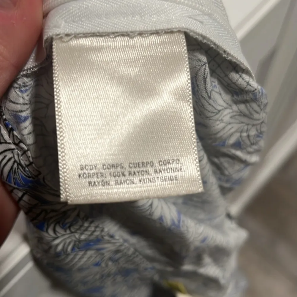 MAEVE (Anthro) Blue Pineapple Print Flutter Hem High Waisted Shorts, Size 4 - Image 9