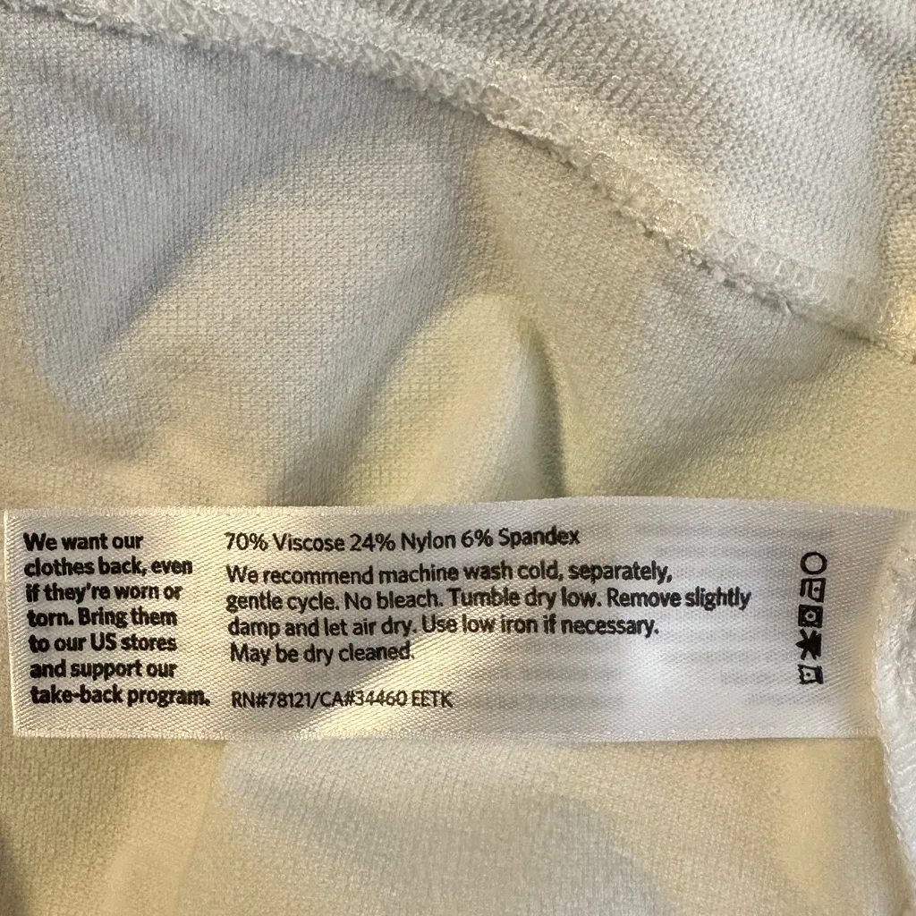 Eileen Fisher  Washable Stretch‎ Crepe Cream Pants Size Medium Work Business - Image 4