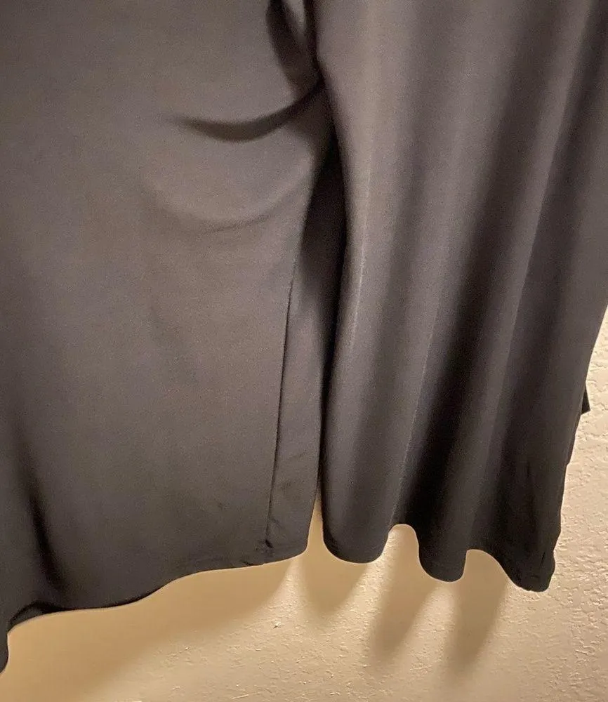 Sympli Black Lagenlook Wide Leg Slouchy Gaucho Pants With Pockets At Hem Size 4 - Image 8