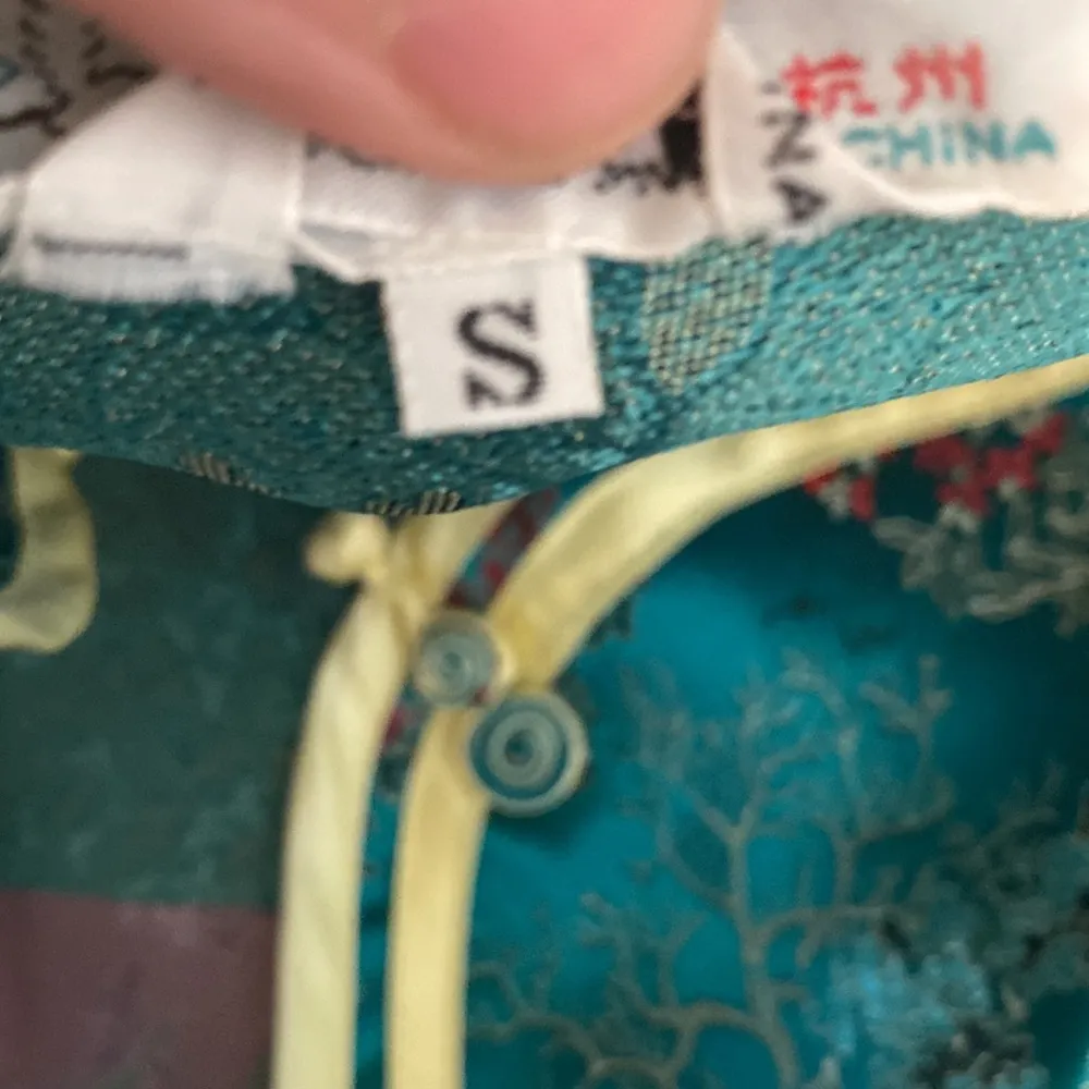 Traditional Chinese 3 Piece Pants, Shirt, & Robe Set EUC Satin Rayon Sz Sm - Image 12